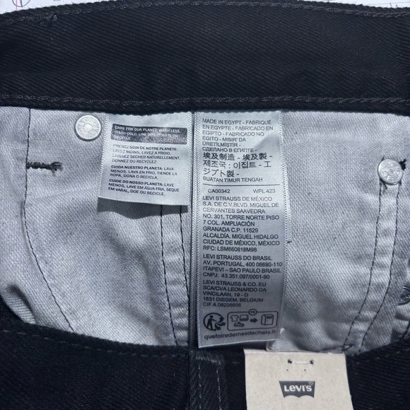LEVI’S 505 Sz 32 x 32 Regular Jeans Black 100% Cotton NEW WITH TAGS - Picture 11 of 11